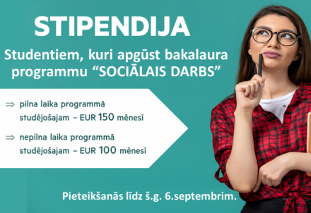 Sociālā darba studenti var pieteikties Cēsu novada pašvaldības stipendijai