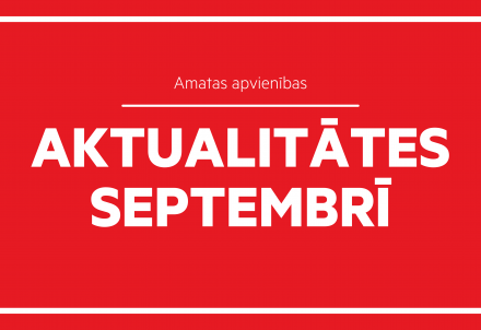 Amatas apvienības aktualitātes septembrī