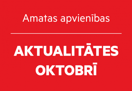Amatas apvienības aktualitātes oktobrī