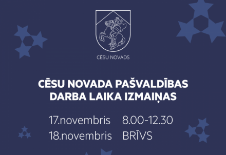 Pašvaldības darba laika izmaiņas valsts svētkos