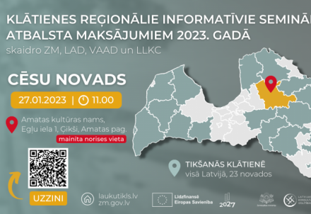 Seminārs lauksaimniekiem par atbalsta maksājumiem 2023.gadā