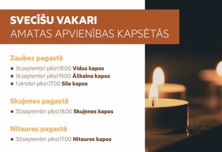 Svecīšu vakari Amatas apvienības kapsētās