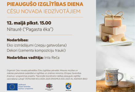 Nītaurē notiks pieaugušo izglītības diena Cēsu novada iedzīvotājiem