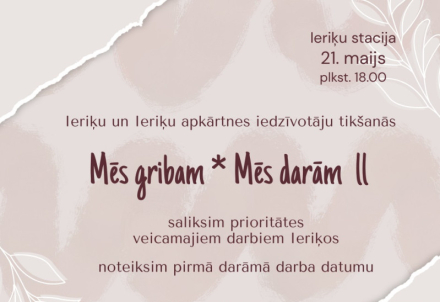 Ieriķu un Ieriķu apkārtnes iedzīvotāju tikšanās