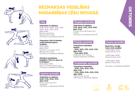 Piedalies bezmaksas nodarbībā "Baudi dzīvi veselīgi"