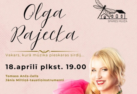 Olgas Rajeckas koncerts Spāres muižā