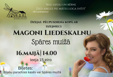 Dzejas pēcpusdiena kopā ar Magoni Liedeskalnu Spāres muižā