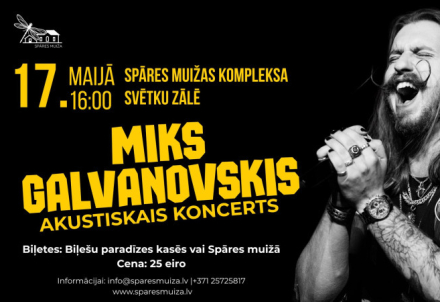 Mika Galvanovska akustiskais koncerts Spāres muižā