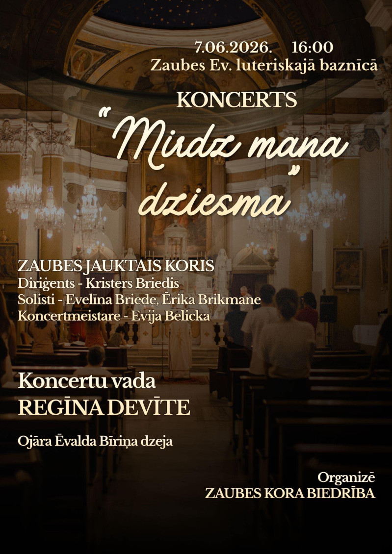 Zaubes jauktā kora koncerts "Mirdz mana dziesma"