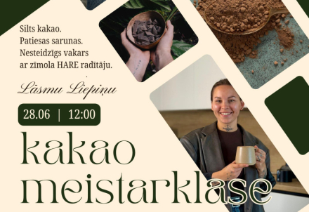Kakao meistarklase Spāres muižā