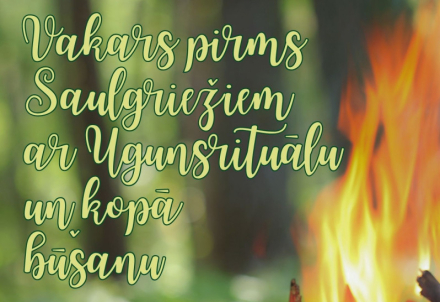 Saulgriežu uguns rituāls pie Putnu dīķa