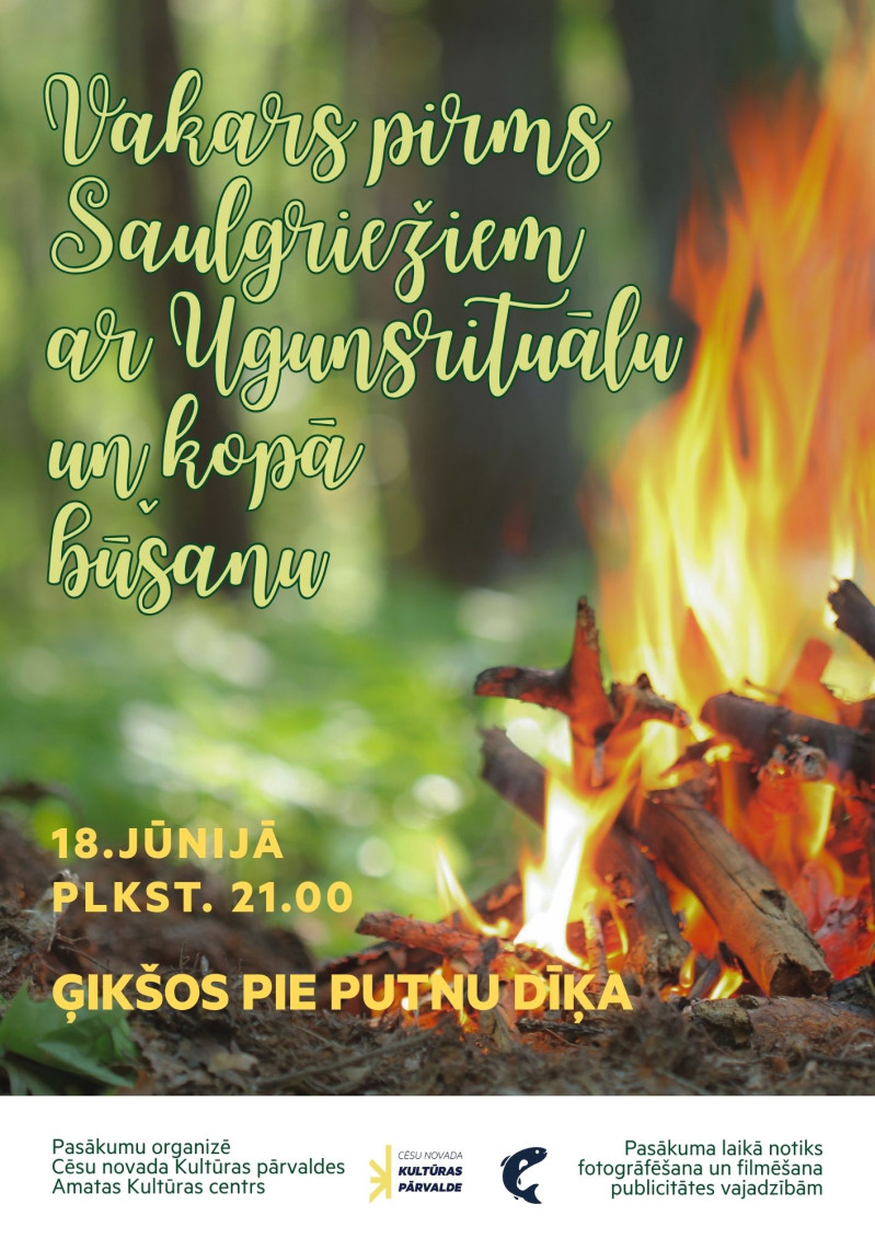 Saulgriežu uguns rituāls pie Putnu dīķa