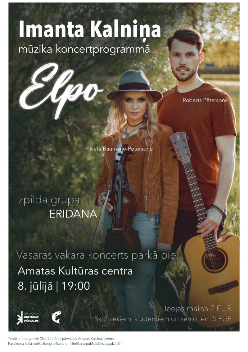 Imanta Kalniņa mūzika grupas "Eridana" koncertprogrammā "Elpo"