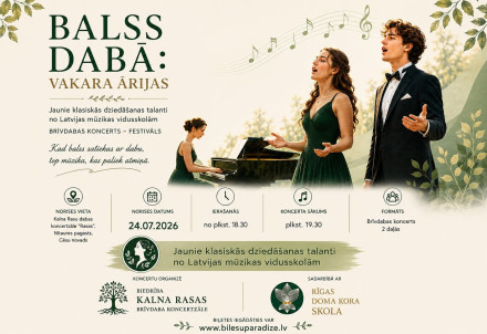 Brīvdabas klasiskās mūzikas festivāls jaunajiem vokālistiem “Balss dabā"